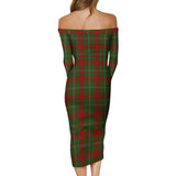 Clan Strange Tartan Off Shoulder Lady Dress VD154