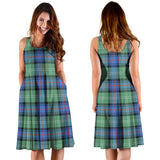 Clan Sutherland Ancient Tartan Sleeveless Midi Womens Dress VS153