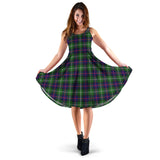 Clan Sutherland Modern Tartan Sleeveless Midi Womens Dress VS152