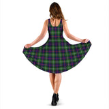 Clan Sutherland Modern Tartan Sleeveless Midi Womens Dress VS152