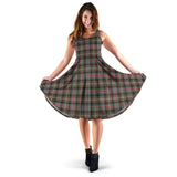 Clan Sutherland Weathered Tartan Sleeveless Midi Womens Dress VS151