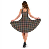 Clan Sutherland Weathered Tartan Sleeveless Midi Womens Dress VS151