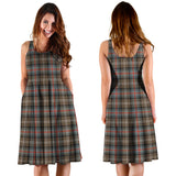 Clan Sutherland Weathered Tartan Sleeveless Midi Womens Dress VS151