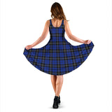 Clan Swan Tartan Sleeveless Midi Womens Dress VS150