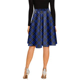 Clan Swan Tartan Melete Pleated Midi Skirt V146