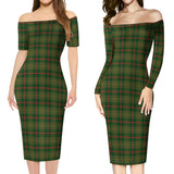 Clan Symington Tartan Off Shoulder Lady Dress VD145