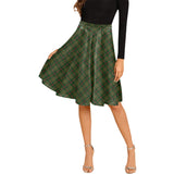 Clan Symington Tartan Melete Pleated Midi Skirt V144