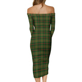 Clan Symington Tartan Off Shoulder Lady Dress VD145