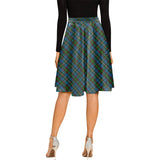 Clan Tait Tartan Melete Pleated Midi Skirt V143