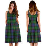 Clan Tait Modern Tartan Sleeveless Midi Womens Dress VS146