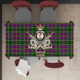 Clan Taylor Tartan Tablecloth Golden Sword of Courageous Legacy BG947