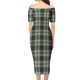 Clan Taylor Dress Tartan Off Shoulder Lady Dress VD141