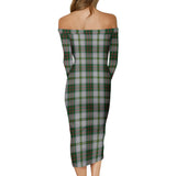 Clan Taylor Dress Tartan Off Shoulder Lady Dress VD141