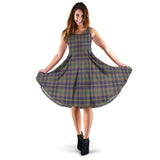 Clan Taylor Weathered Tartan Sleeveless Midi Womens Dress VS143