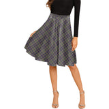 Clan Taylor Weathered Tartan Melete Pleated Midi Skirt V139