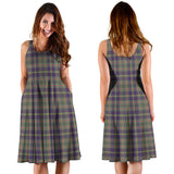 Clan Taylor Weathered Tartan Sleeveless Midi Womens Dress VS143