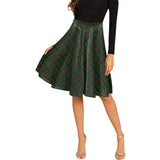 Clan Tennant Tartan Melete Pleated Midi Skirt V138