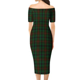 Clan Tennant Tartan Off Shoulder Lady Dress VD139