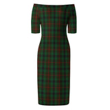 Clan Tennant Tartan Off Shoulder Lady Dress VD139