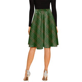 Clan Terry Tartan Melete Pleated Midi Skirt V137