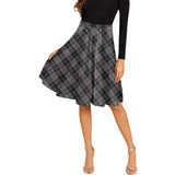 Clan Thompson Grey Tartan Melete Pleated Midi Skirt V136