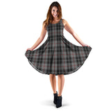 Clan Thompson Grey Tartan Sleeveless Midi Womens Dress VS140