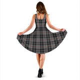 Clan Thompson Grey Tartan Sleeveless Midi Womens Dress VS140