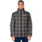 Clan Thompson Grey Crest Tartan Padded Jacket RF937