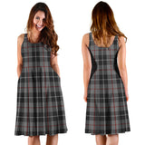 Clan Thompson Grey Tartan Sleeveless Midi Womens Dress VS140