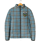 Clan Thomson Crest Tartan Padded Jacket RF941