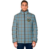 Clan Thomson Crest Tartan Padded Jacket RF941