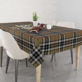 Clan Thomson Camel Tartan Tablecloth Golden Sword of Courageous Legacy BG951