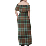 Clan Thomson Hunting Modern Tartan Off Shoulder Long Dress VL1134