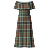 Clan Thomson Hunting Modern Tartan Off Shoulder Long Dress VL1134