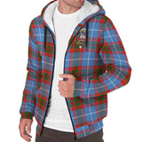 Clan Trotter Crest Tartan Sherpa Hoodie CT51