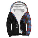 Clan Trotter Crest Tartan Sherpa Hoodie Curve Style CE55