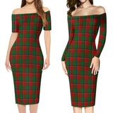 Clan Turnbull Dress Tartan Off Shoulder Lady Dress VD129