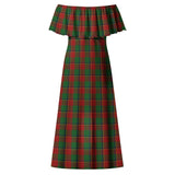 Clan Turnbull Dress Tartan Off Shoulder Long Dress VL1140