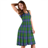 Clan Turnbull Hunting Tartan Sleeveless Midi Womens Dress VS131