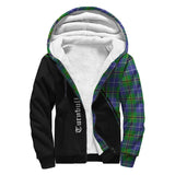 Clan Turnbull Hunting Crest Tartan Sherpa Hoodie Curve Style CE53