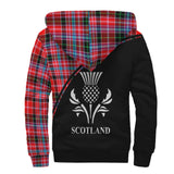 Clan Udny Crest Tartan Sherpa Hoodie Curve Style CE51