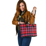 Clan Udny Tartan Leather Tote Bag MT56