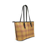 Clan Ulster Tartan Leather Tote Bag MT53