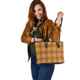 Clan Ulster Tartan Leather Tote Bag MT53