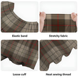 Clan Ulster Brown Modern Tartan Off Shoulder Long Dress VL1145