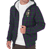 Clan Urquhart Crest Tartan Sherpa Hoodie CT44