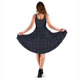 Clan Urquhart Tartan Sleeveless Midi Womens Dress VS128