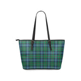 Clan Urquhart Ancient Tartan Leather Tote Bag MT52