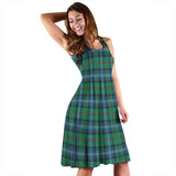 Clan Urquhart Ancient Tartan Sleeveless Midi Womens Dress VS127