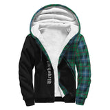 Clan Urquhart Ancient Crest Tartan Sherpa Hoodie Curve Style CE50